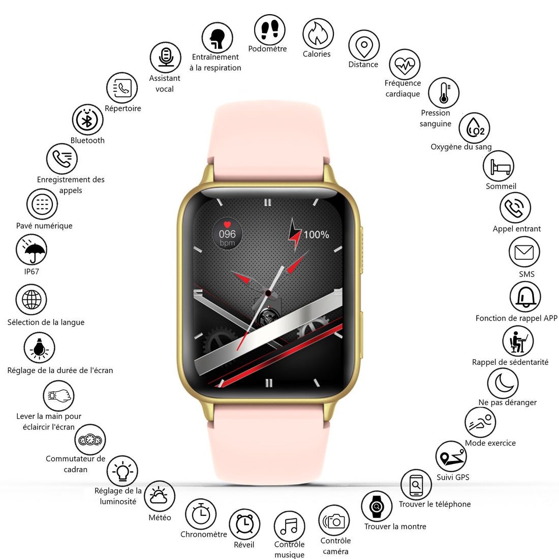 Platyne Multifunktionale Smartwatch