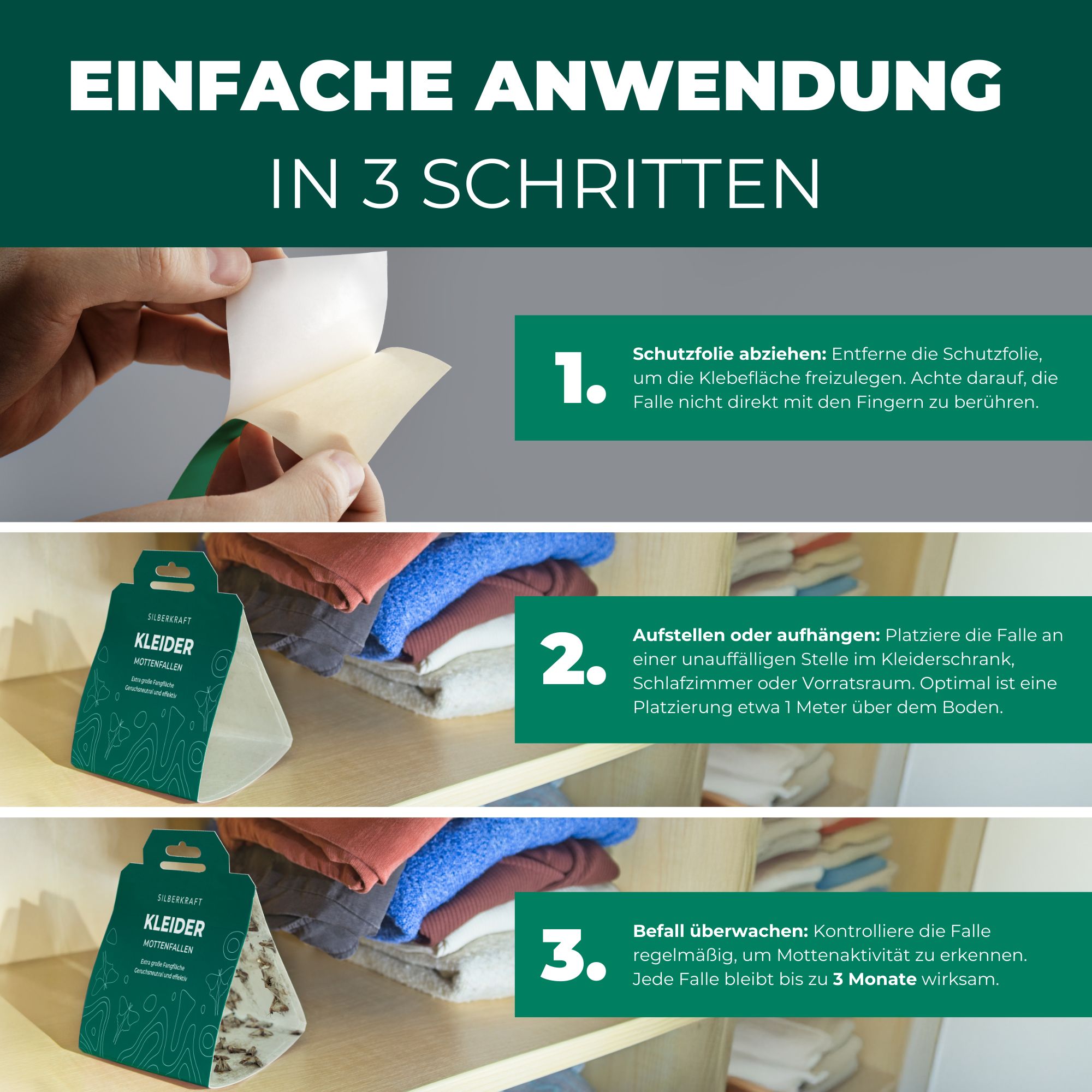 SILBERKRAFT Mottenfalle