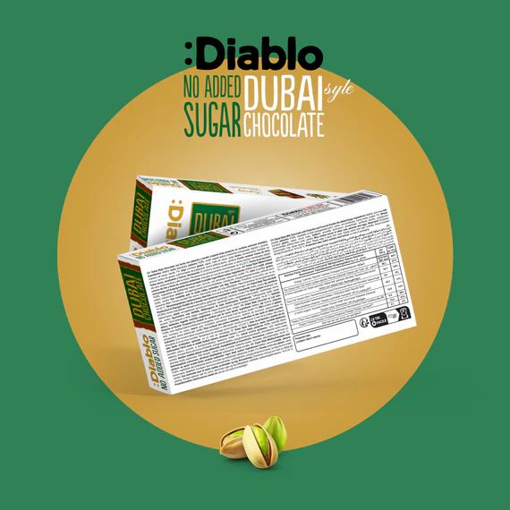 Diablo Dubai Schokolade ohne Zuckerzusatz