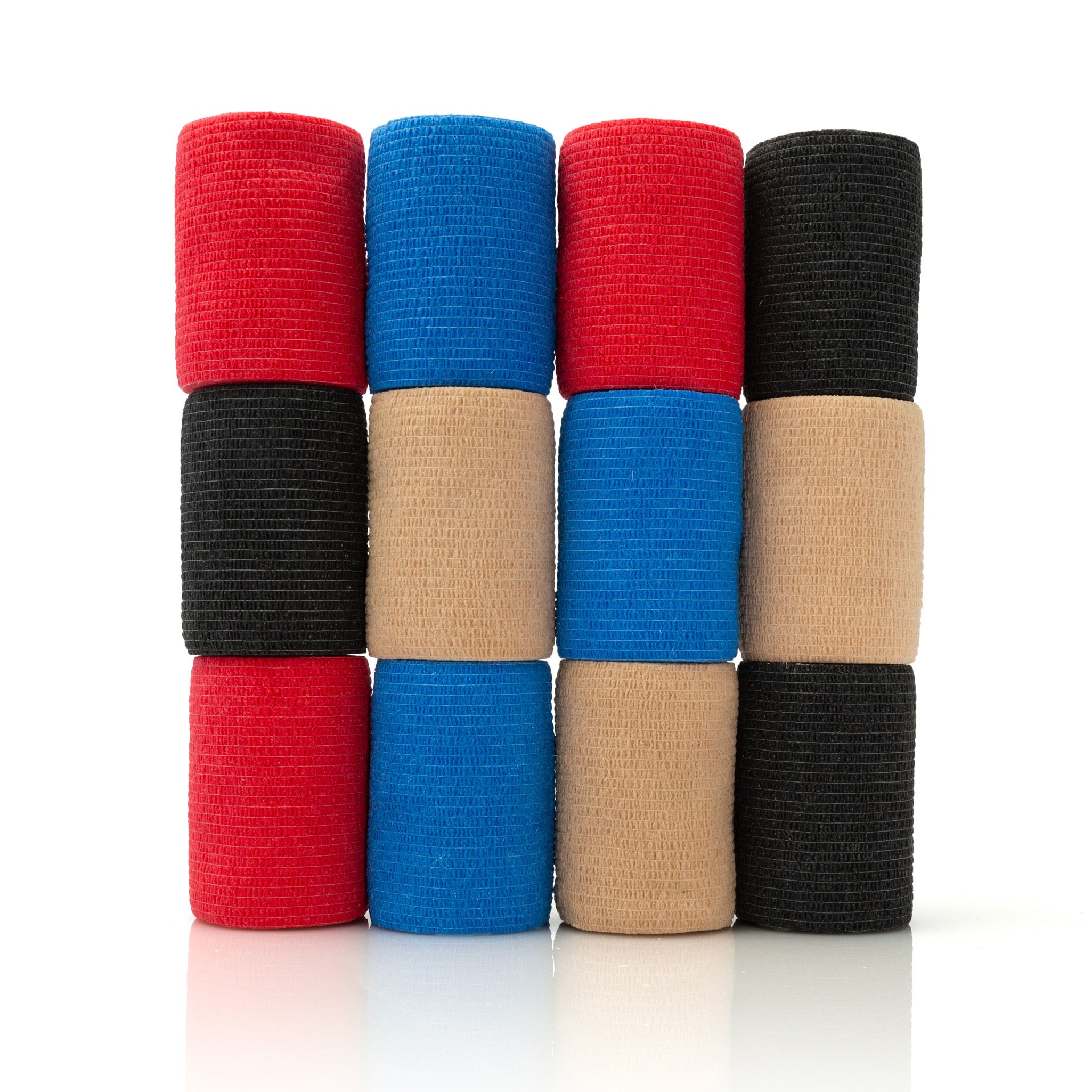 axion® Haftbandage  7.5 cm Breite Mix-Set in 4 Farben - Fixierbinde und selbsthaftende Bandage