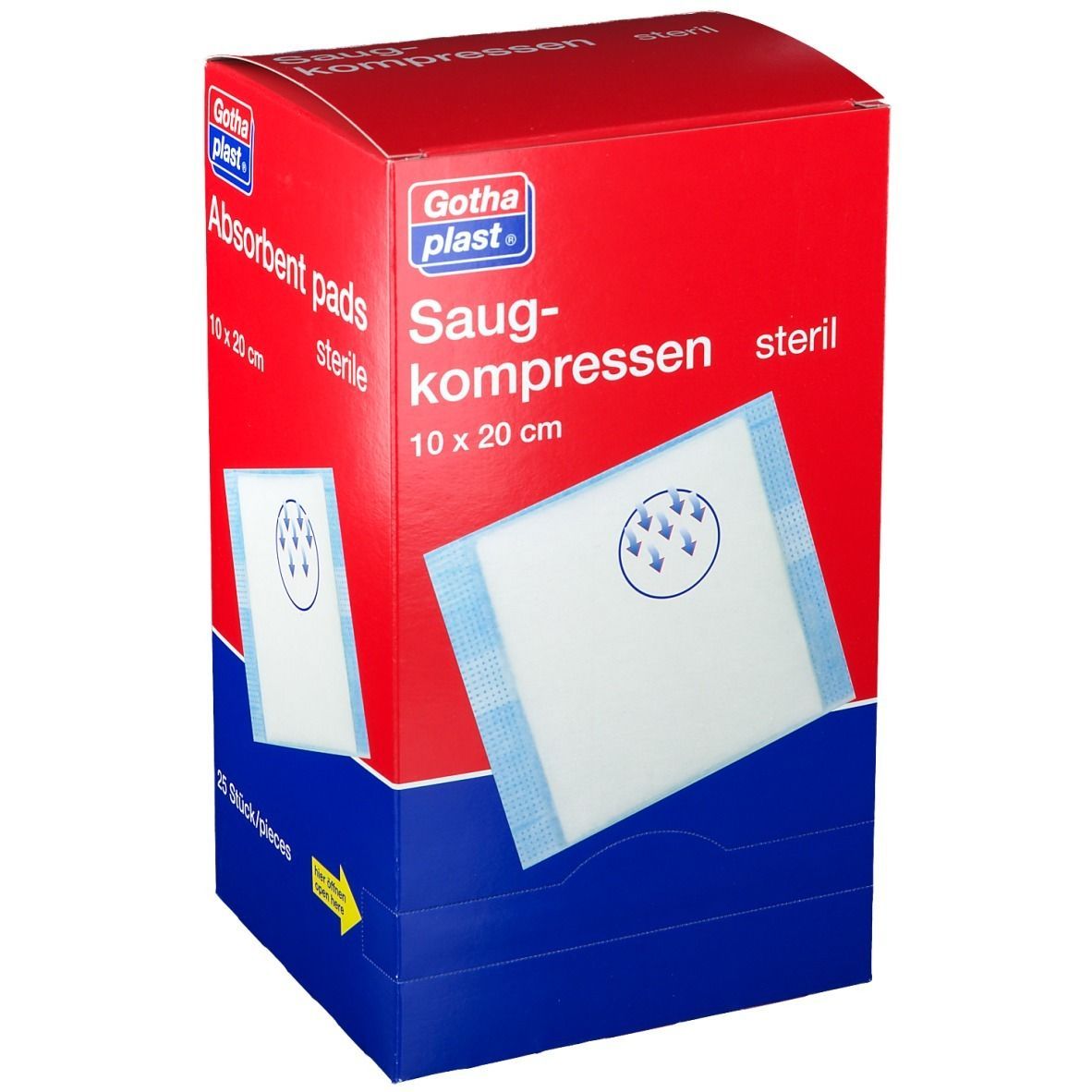 Saugkompressen steril 10 cm x 20 cm