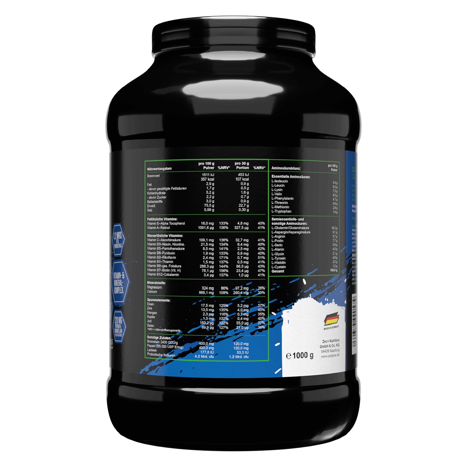 Zec+ Diet PRO Mehrkomponenten Protein/ Eiweiß 1000 g Pulver