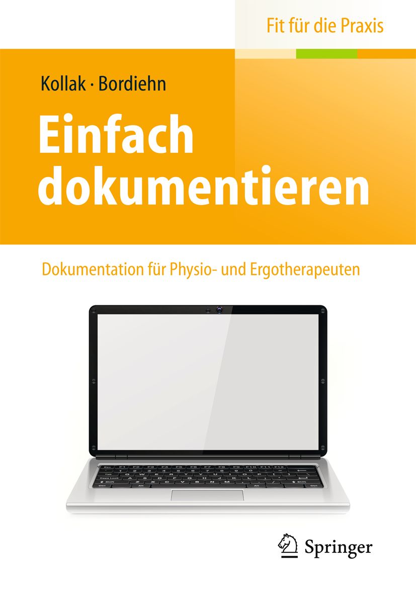 Buchcover mit Titel "Einfach dokumentieren". Darunter Laptop mit leerem Bildschirm. Springer-Logo unten rechts.