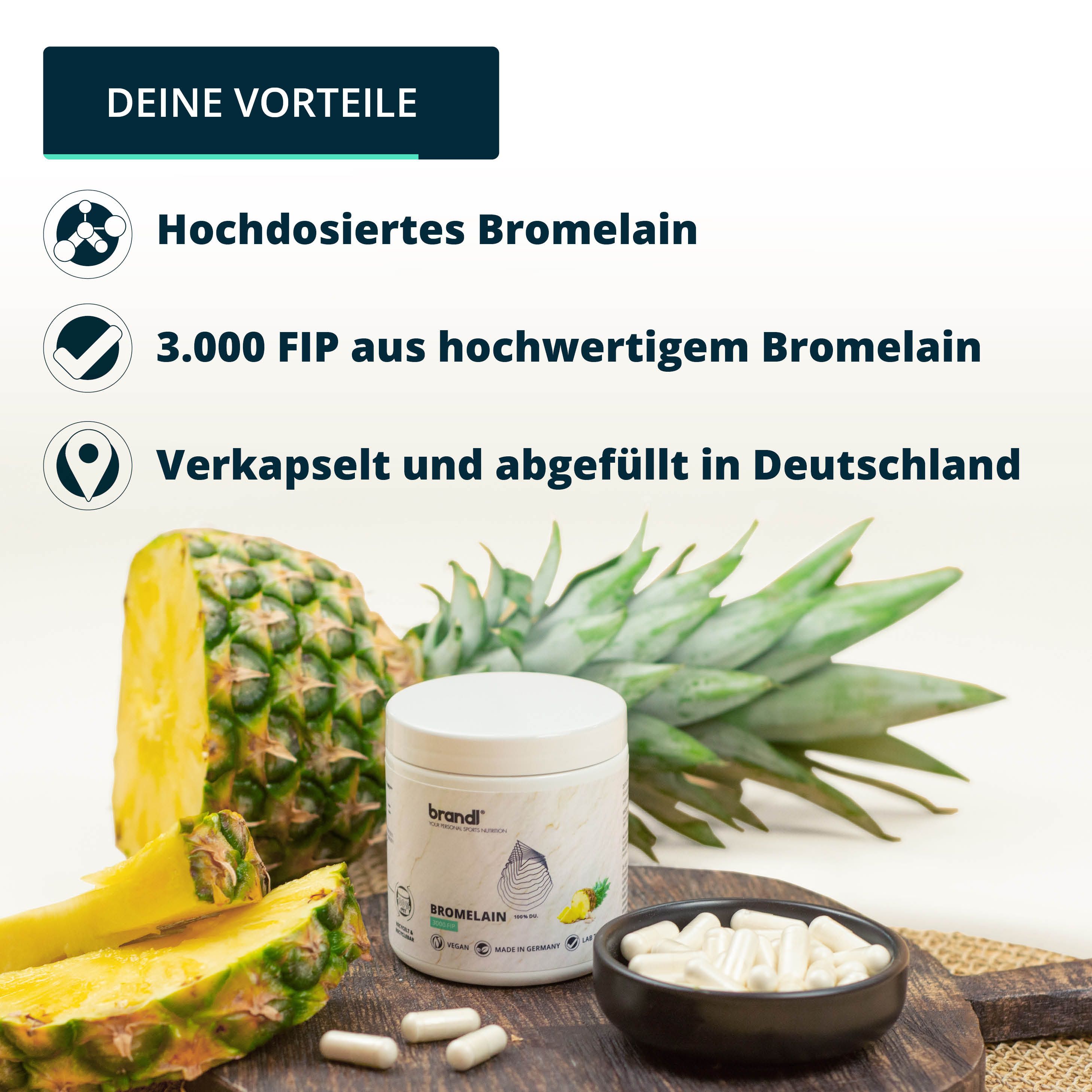 brandl® Bromelain Natürliche Enzyme aus der Ananas 120 St Shop Apotheke