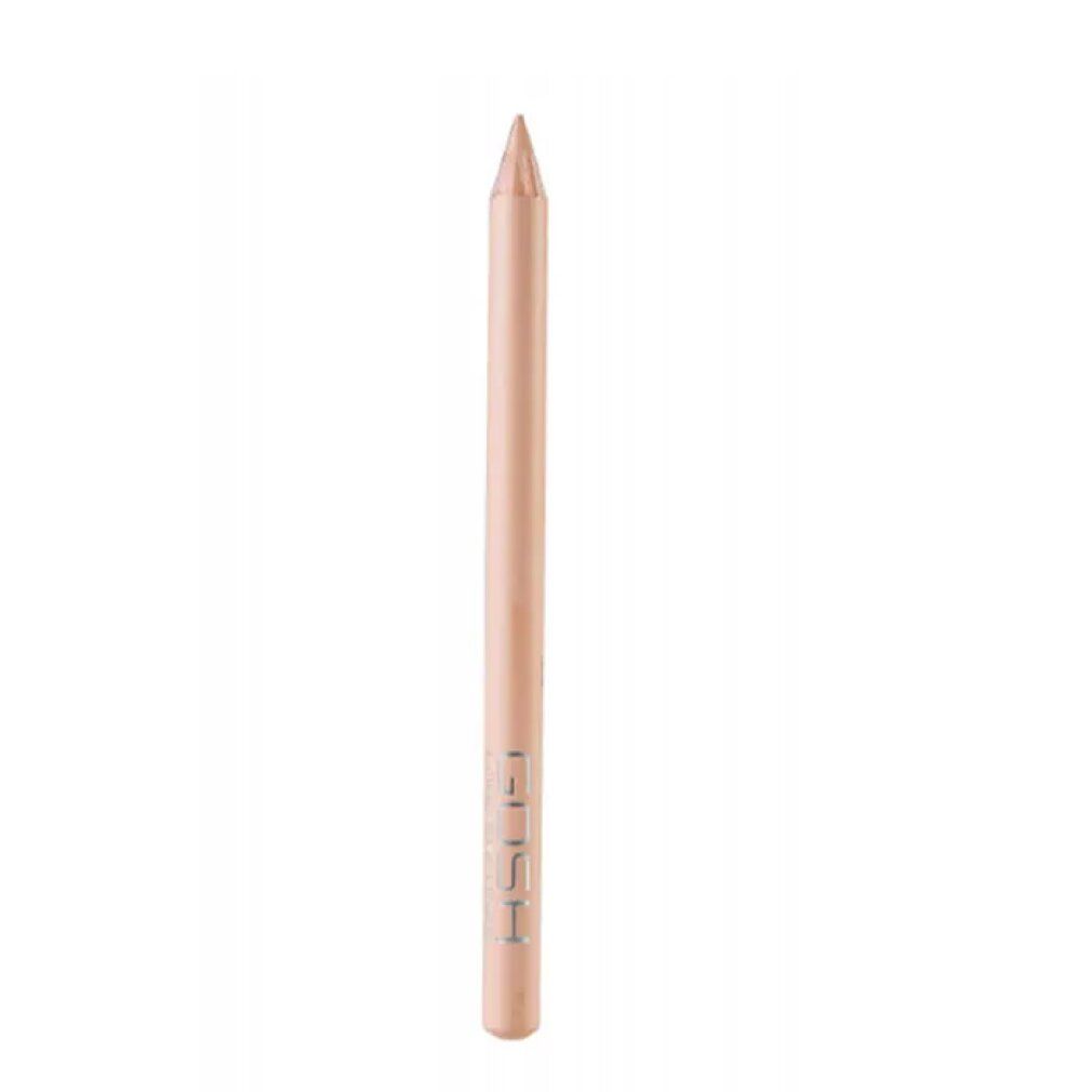 Gosh Kohl Eyeliner in Off White. Spitzer Bleistift mit silbernem Schriftzug.
