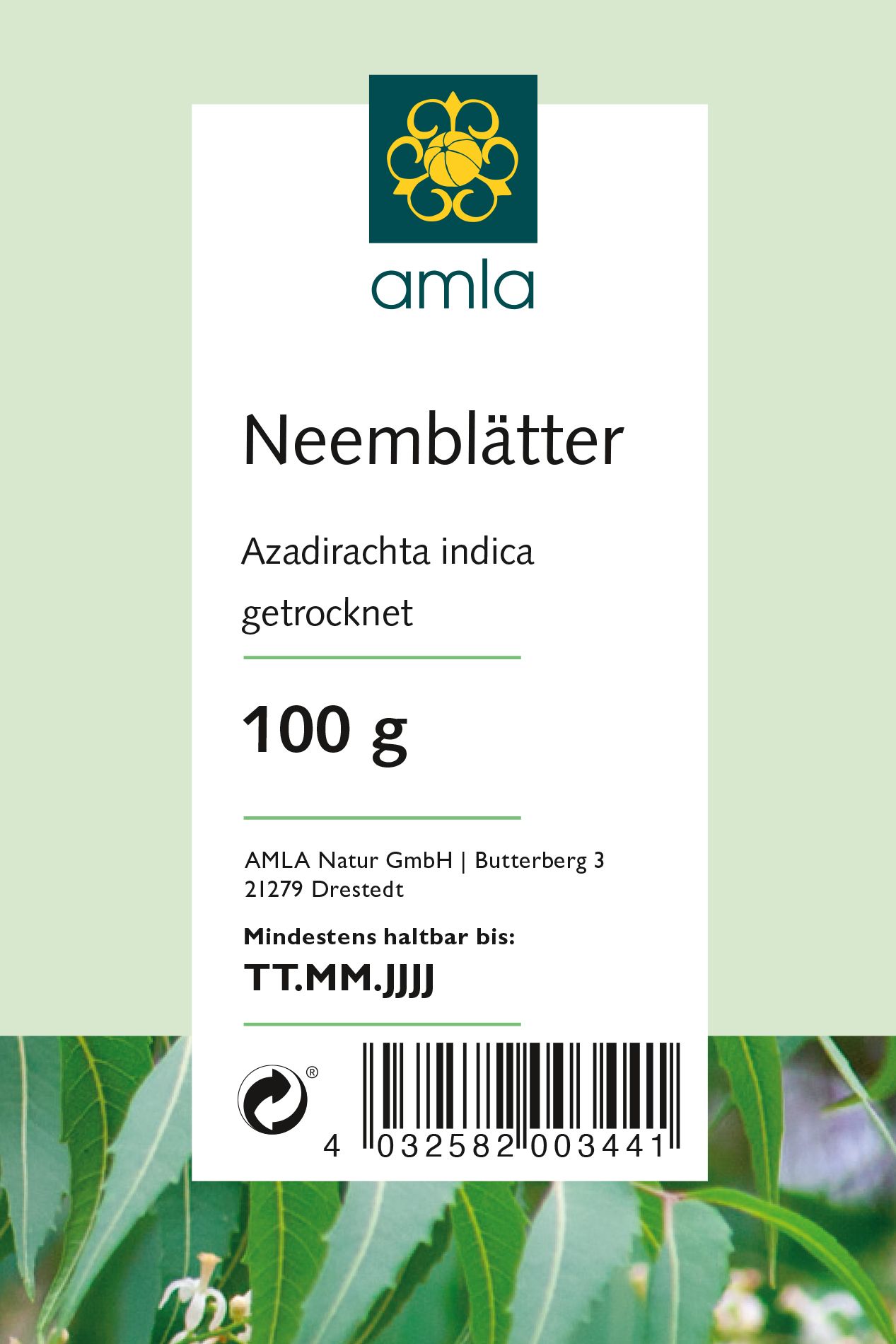 Amla Natur - Neemblätter 100 g