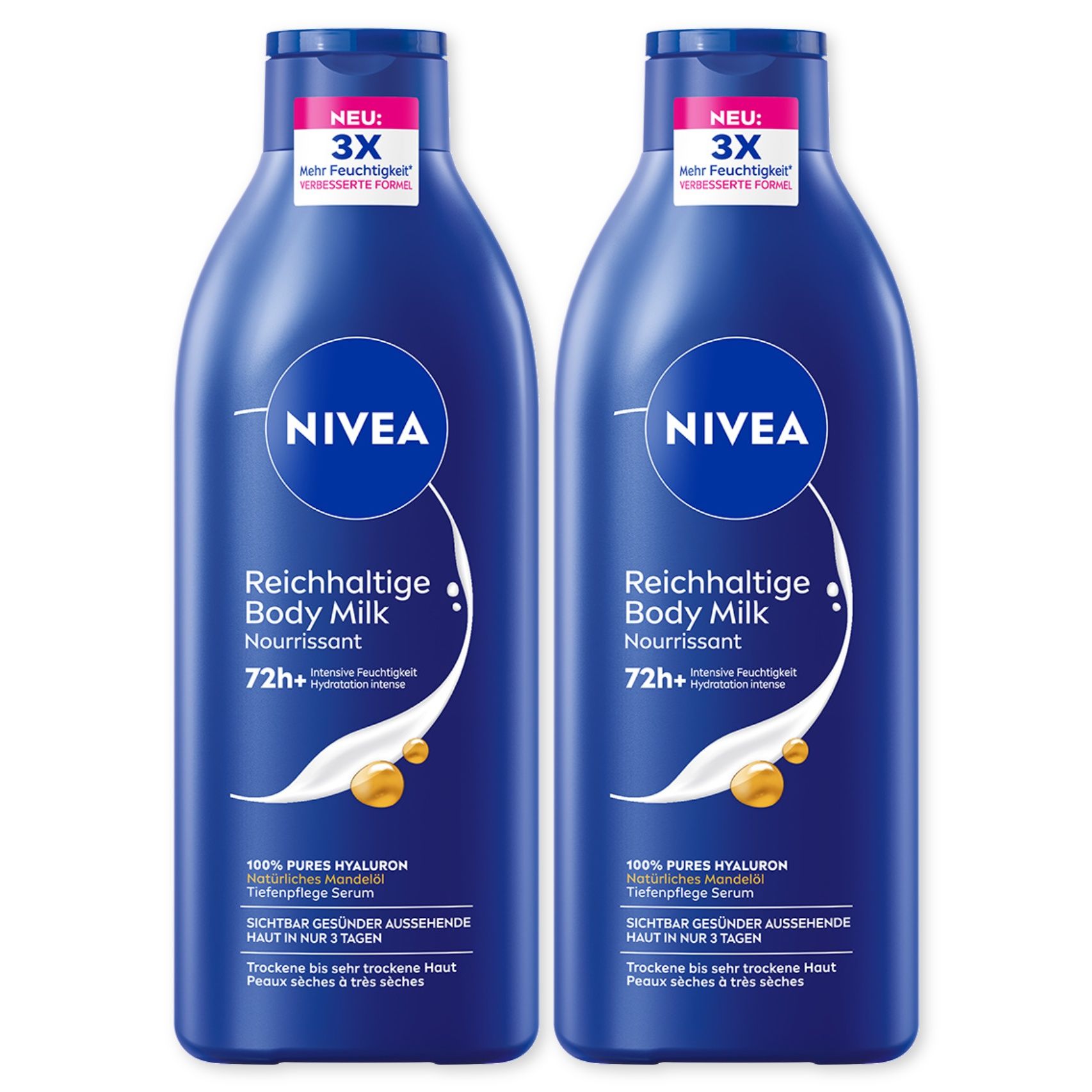 Nivea Reichhaltige Body Milk 2x400 ml Körperpflege
