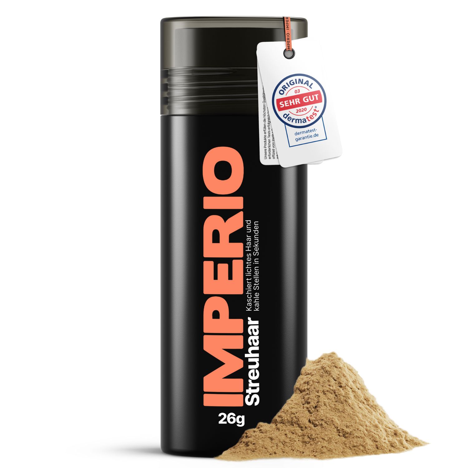 IMPERIO® Streuhaar zur Haarverdichtung - 100% Baumwolle, dermatologisch getestet