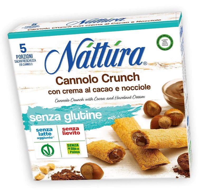 Cannolo Crunch con Cacao e Nocciole Senza Glutine - Nattura