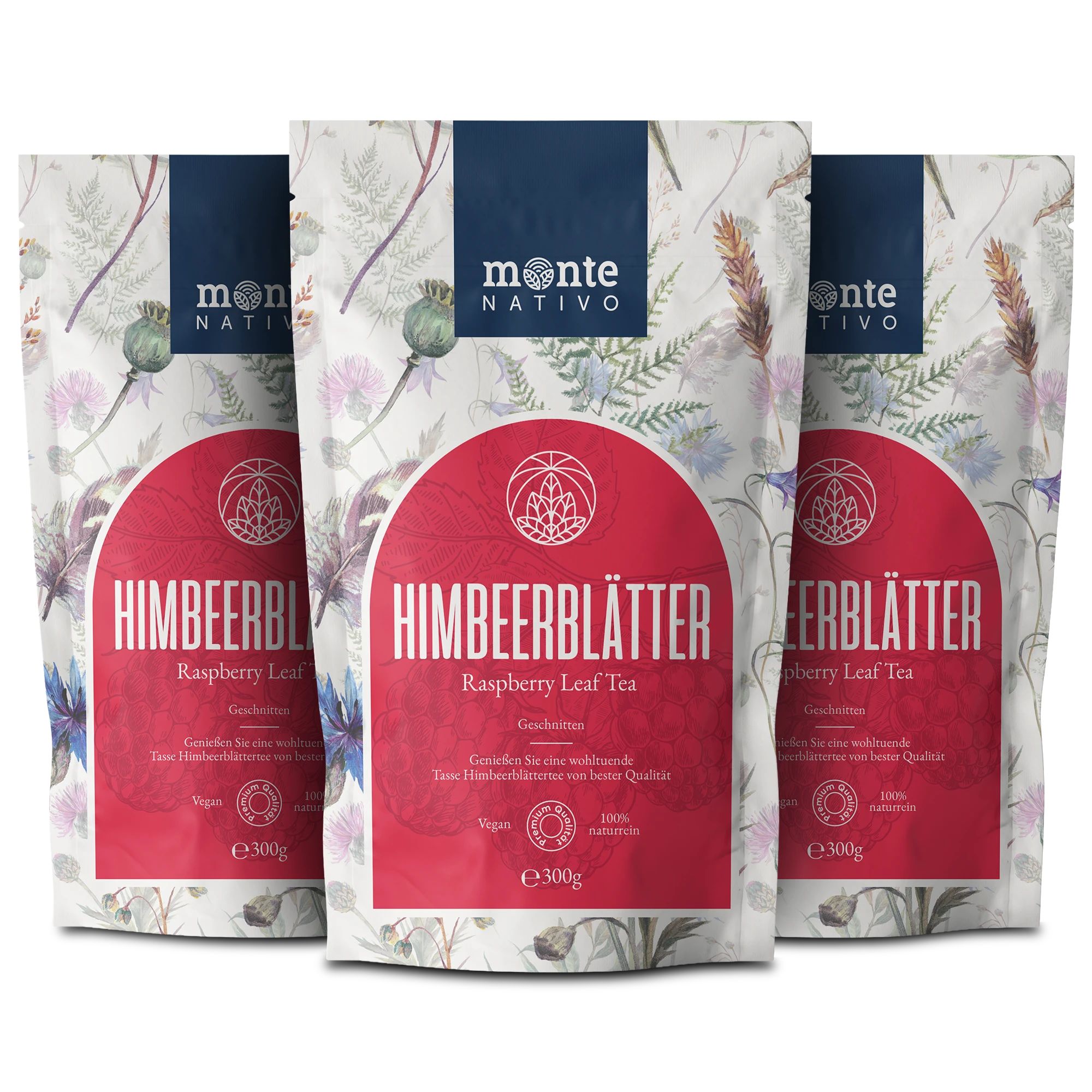 Monte Nativo Himbeerblätter Kräutertee lose 3x300 g Tee