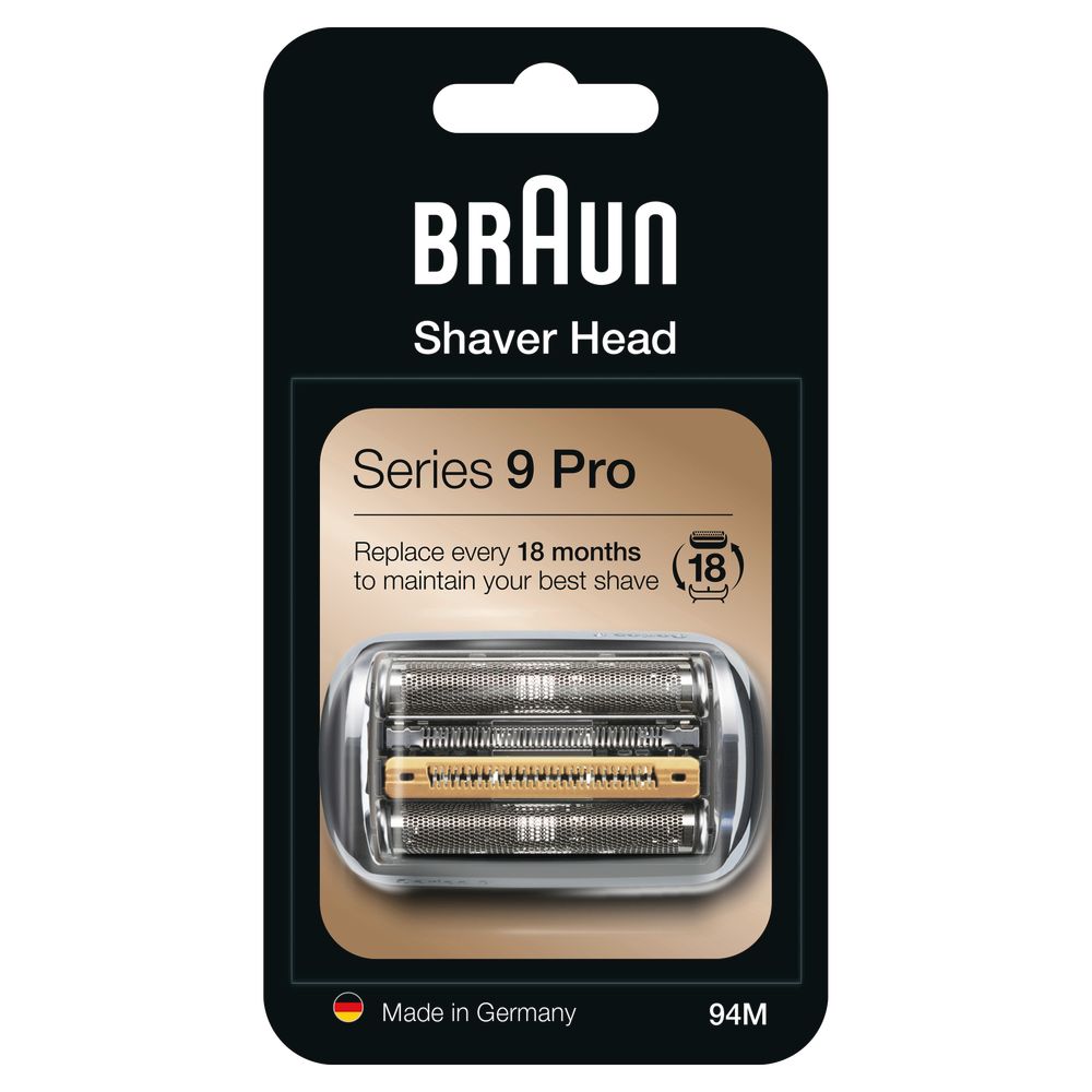 Braun - Ersatzscherkopf für Elektrische Rasierer für Männer '94M' in Silber matt