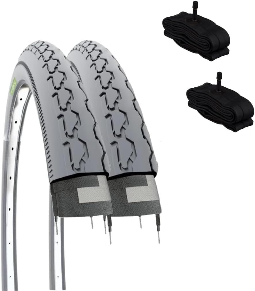 2 Copertoni 24 X 1 3/8 + Camere America Pneumatici Coperture Sedia A Rotelle ECOVELÒ