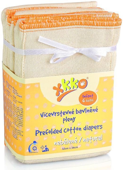 Kikko Prefold ungebleicht Set infant 6 St