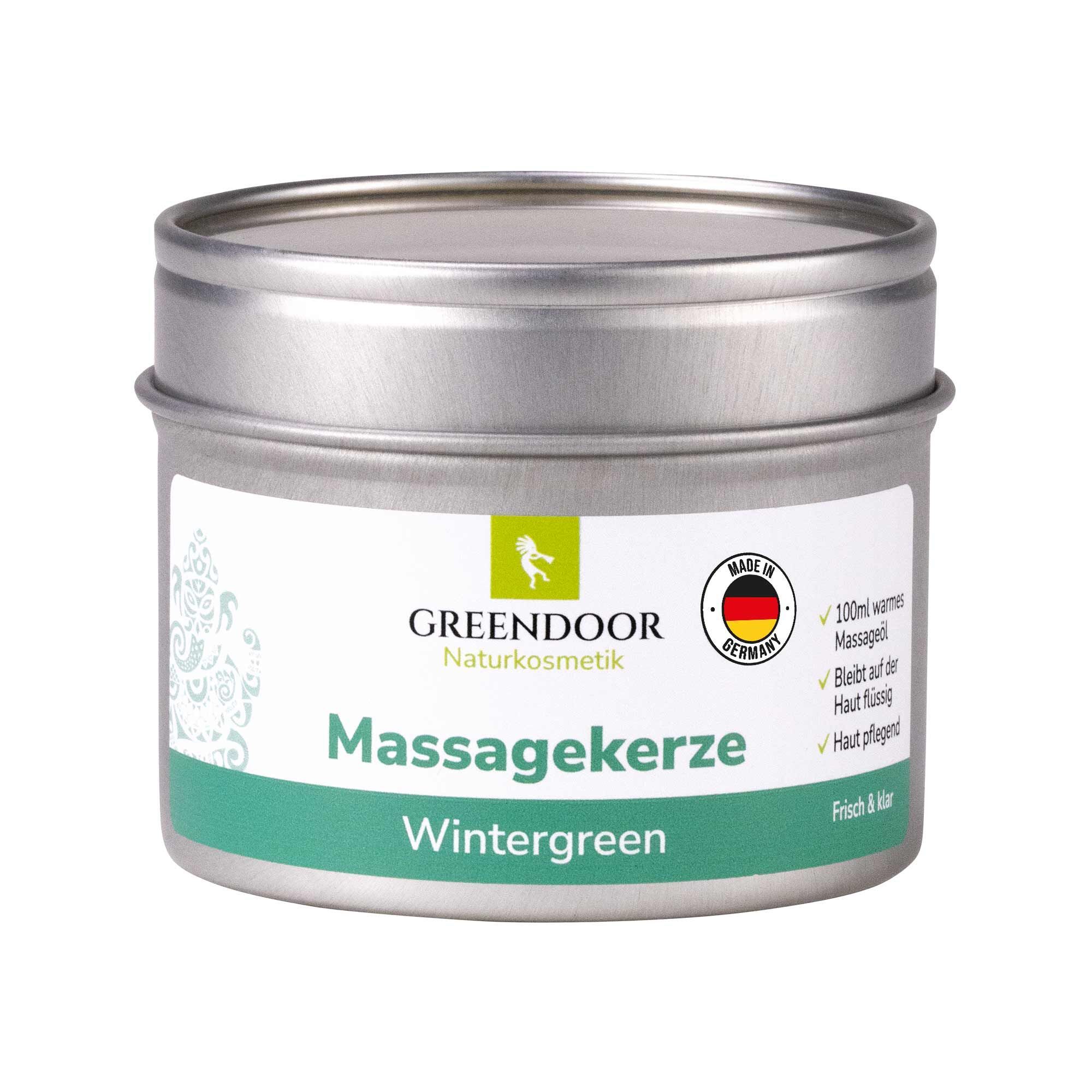 GREENDOOR Massagekerze  Wintergreen