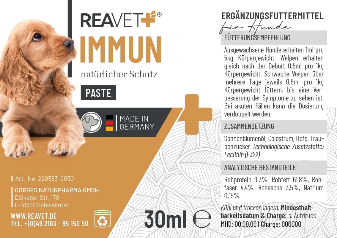 Immun Abwehrkraft Paste - ReaVET 30 ml