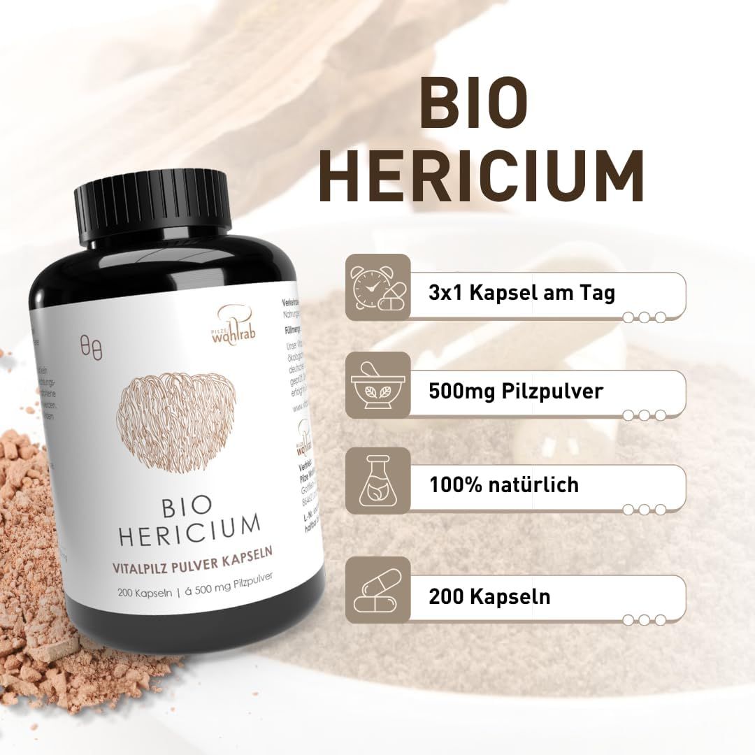 Pilze Wohlrab - BIO Hericium Pulverkapseln