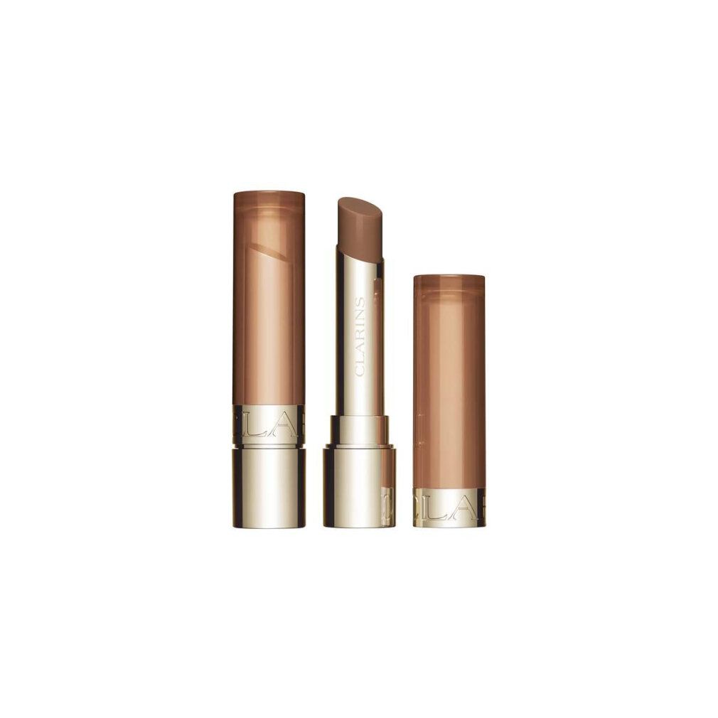 Clarins Lip Oil Balm 04: Applikator, Kappe und geöffnete Hülse.