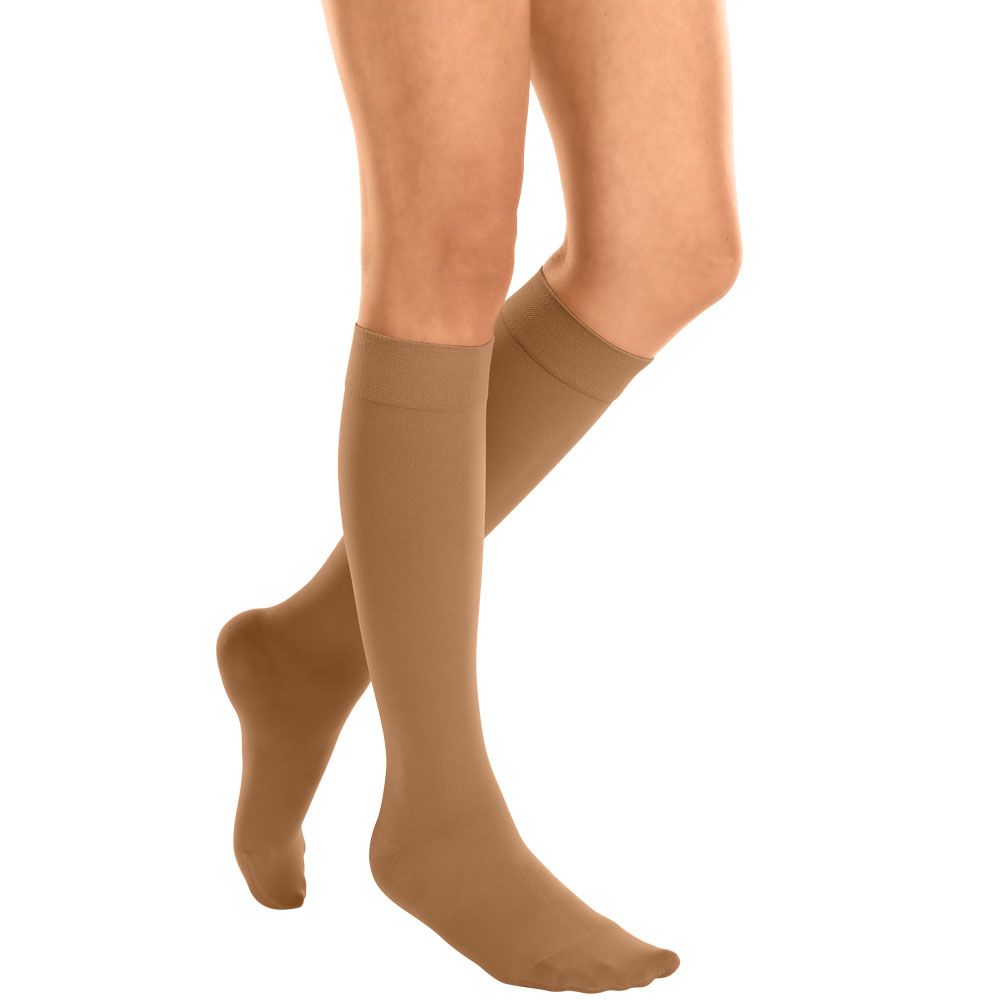 mediven® cotton CCL1 AD Kompressionsstrümpfe normal (39-44 cm) mit Trikotabschlussrand