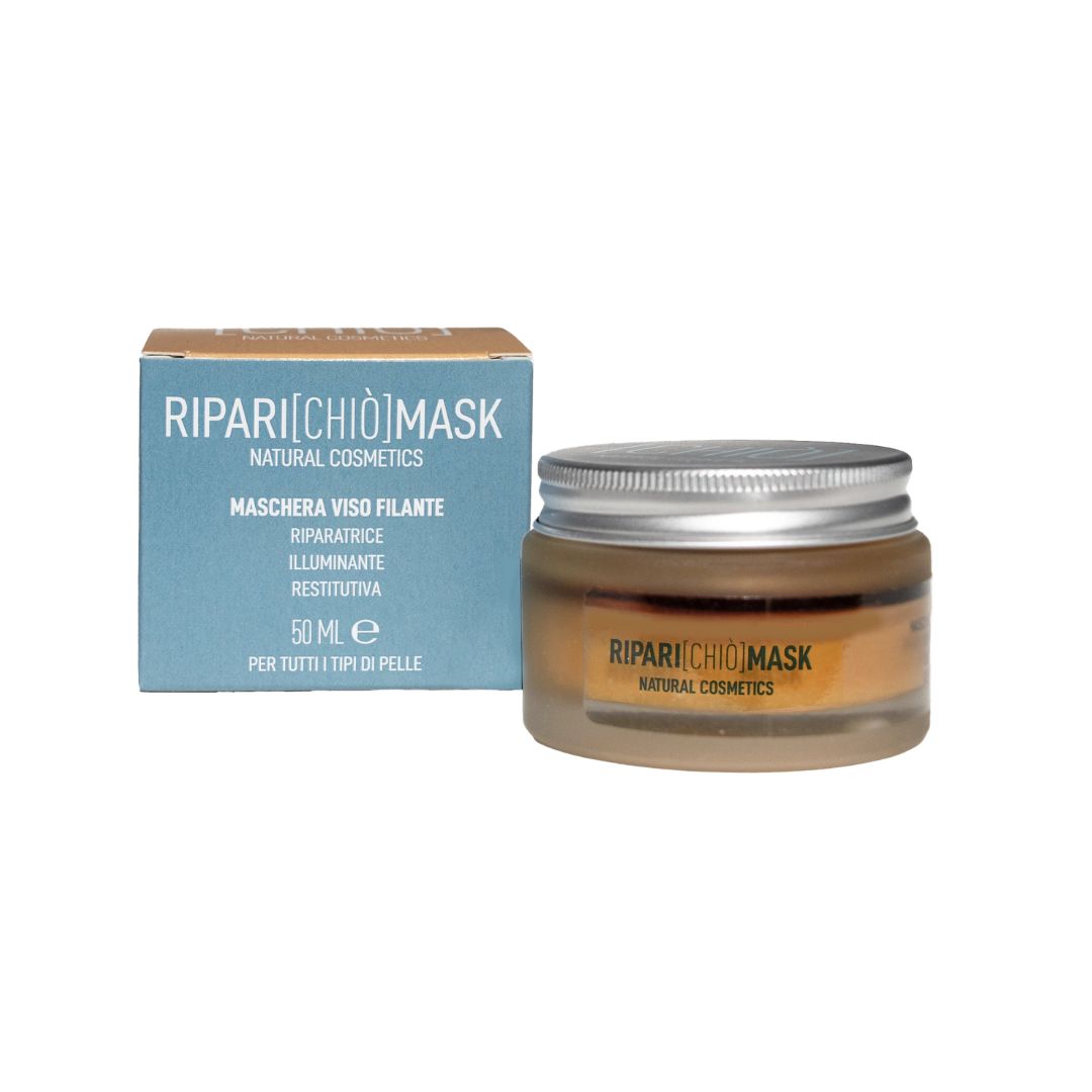 Chiò Skincare, Riparichiò Maschera Viso Filante a Risciacquo con Miele Biologico, Idrata, Illumina