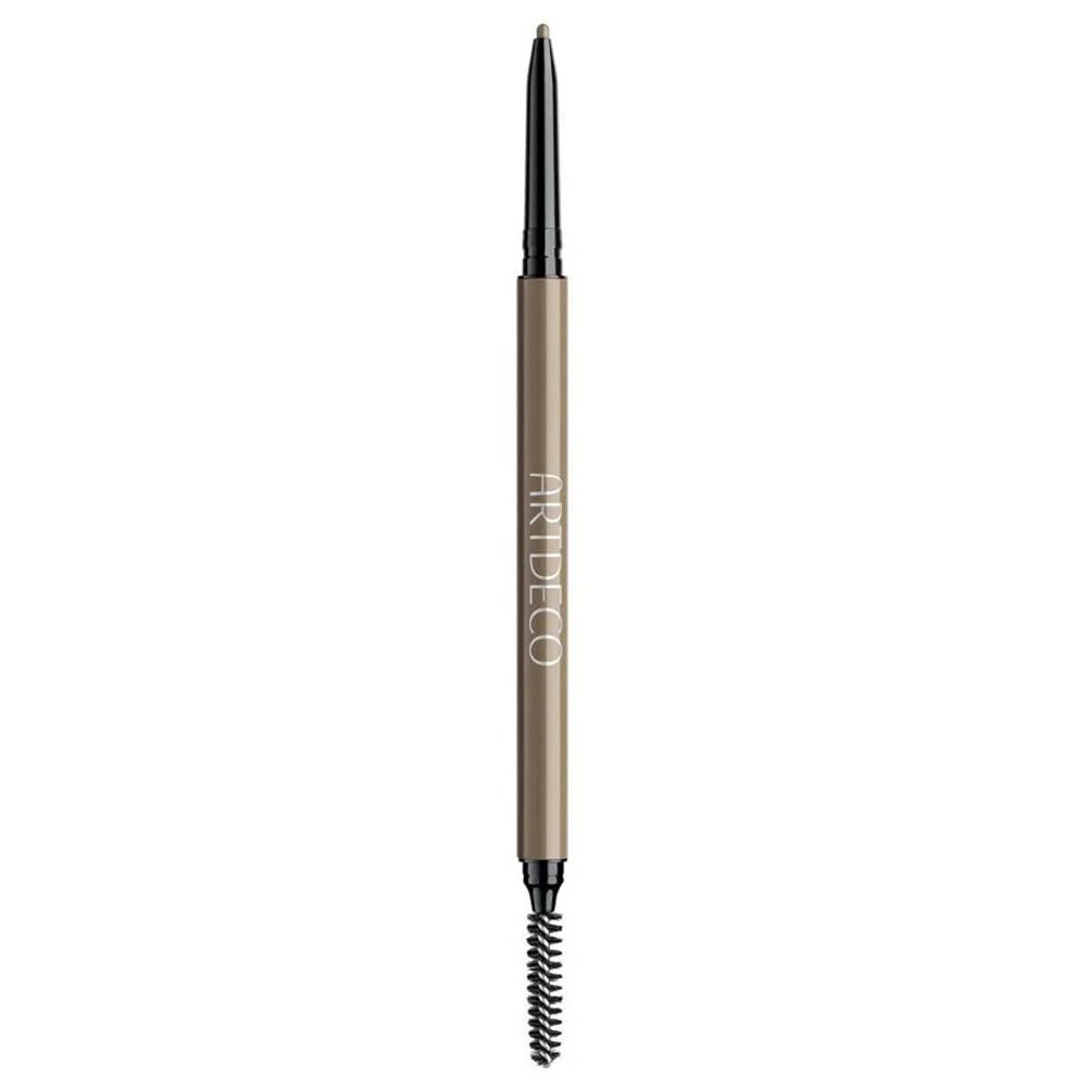 Stift mit Bürste. Hellbraune Mine, schwarze Spitze und Bürste. Marke: ARTDECO.
