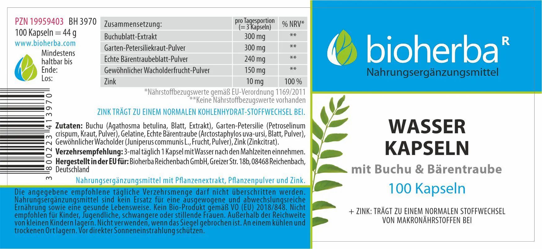 Bioherba Wasser Kapseln