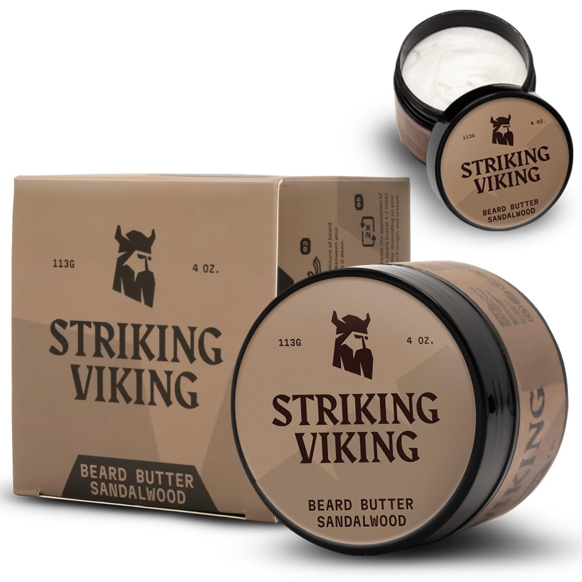 Striking Viking burro da barba, cura cremosa senza risciacquo con kari view 2