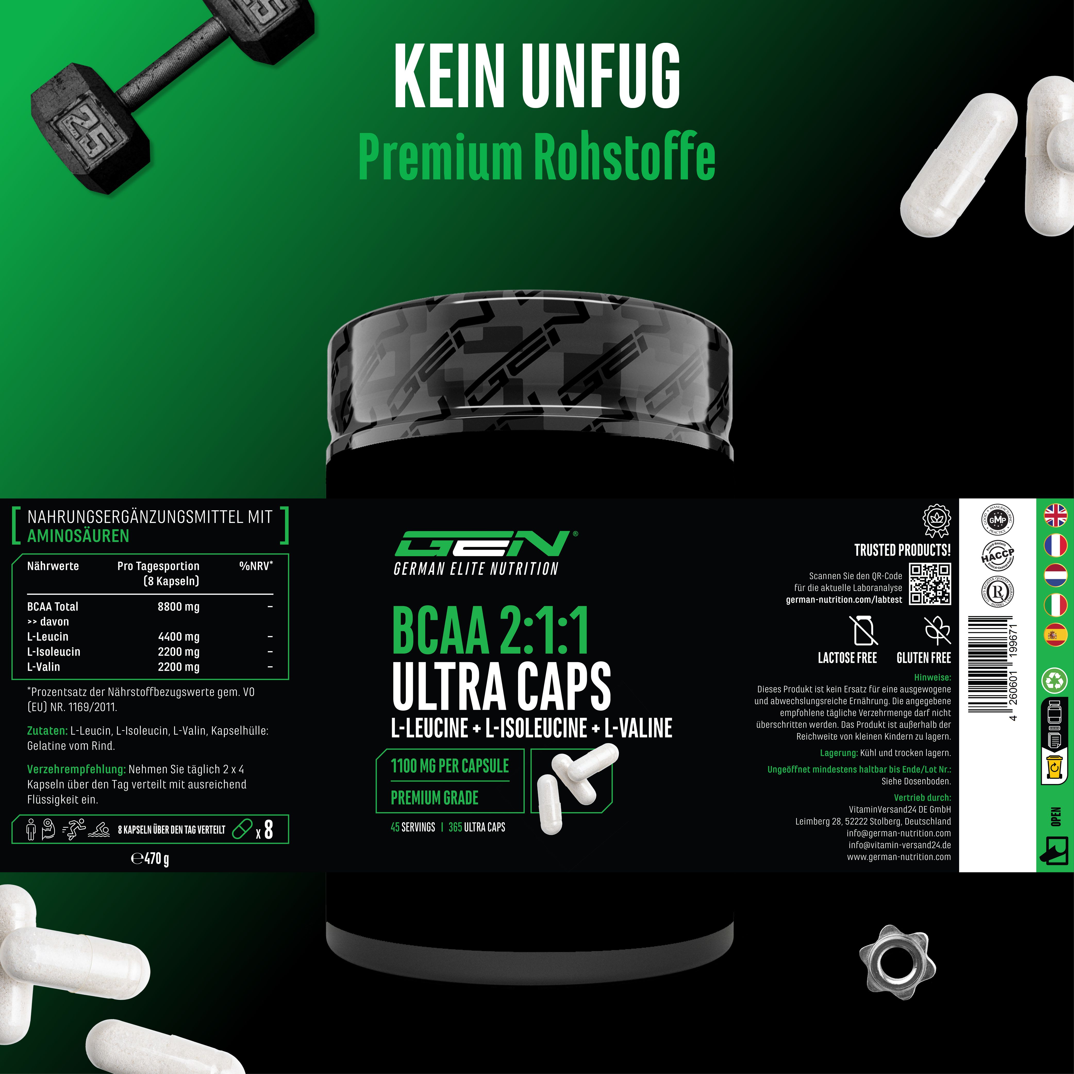 GEN BCAA 2:1:1 Ultra Caps