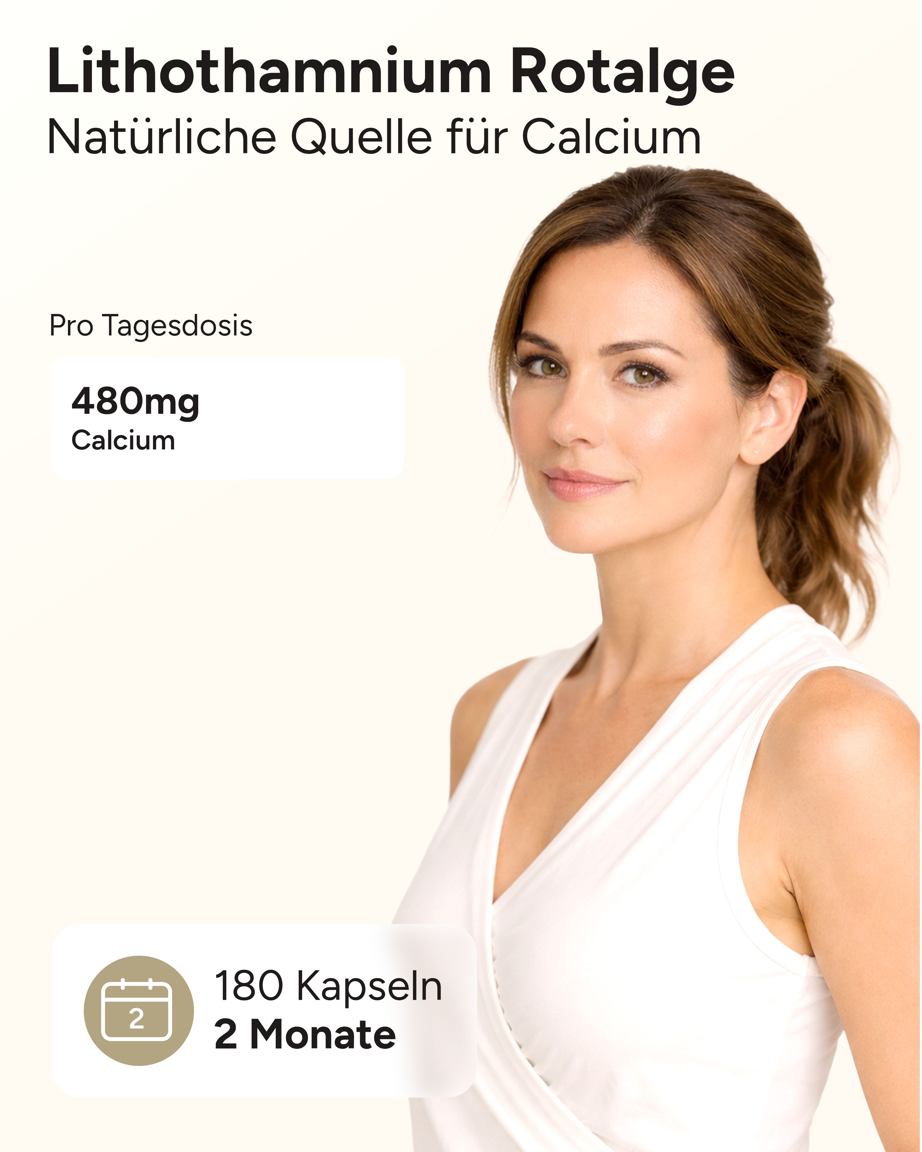 plantomol® Essentials - 480mg Calcium Kapseln pro Tag aus Lithothamnium Algen - 2-Monatsvorrat