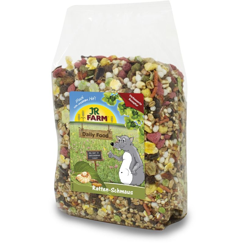 JR Farm Ratten-Schmaus Alleinfuttermischung mit hohem tierischen Proteinanteil 2,5 kg für Ratten