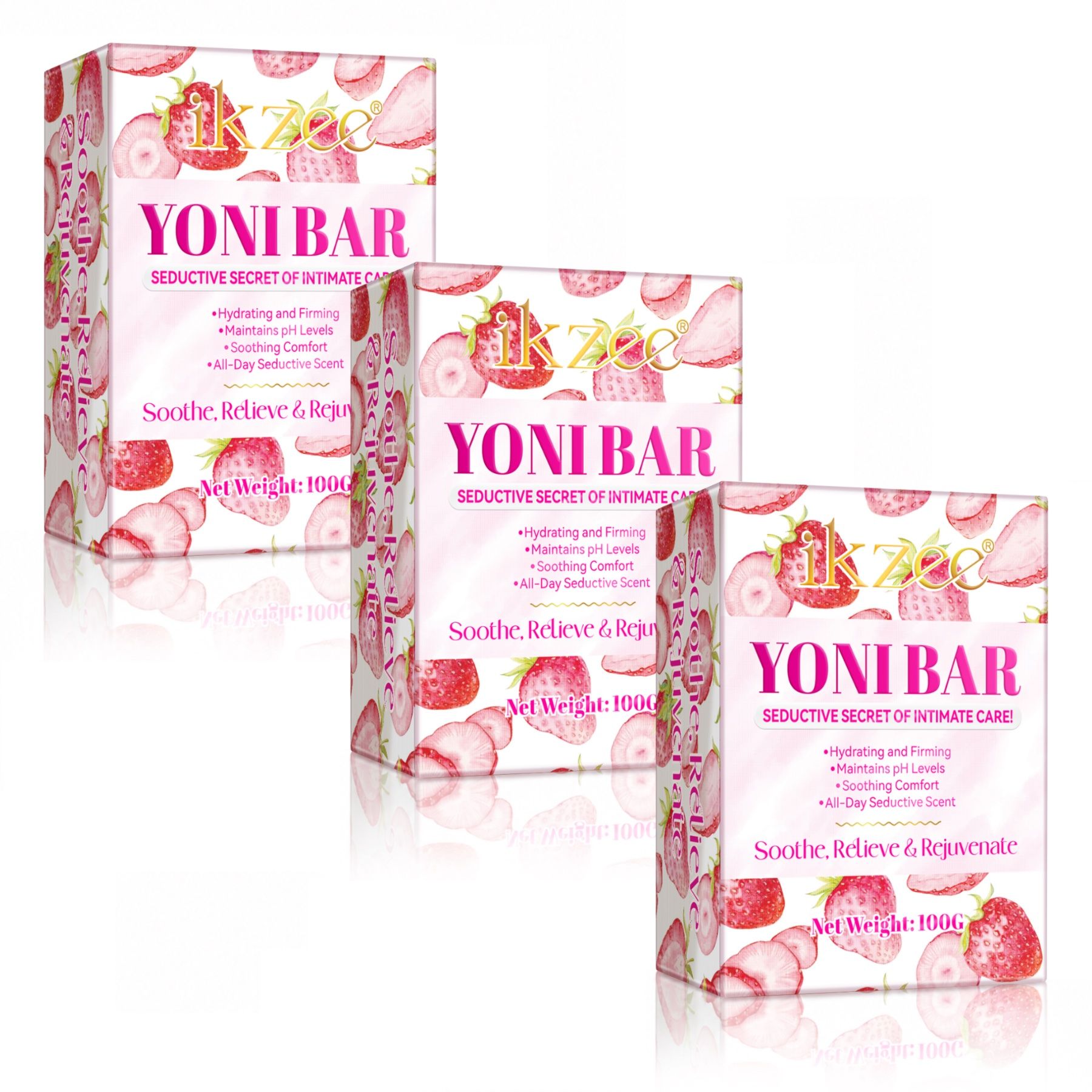 P-beauty  Intimseife Yoni Bar Frauen Intimpflege pH-Balance Erdbeer Aroma