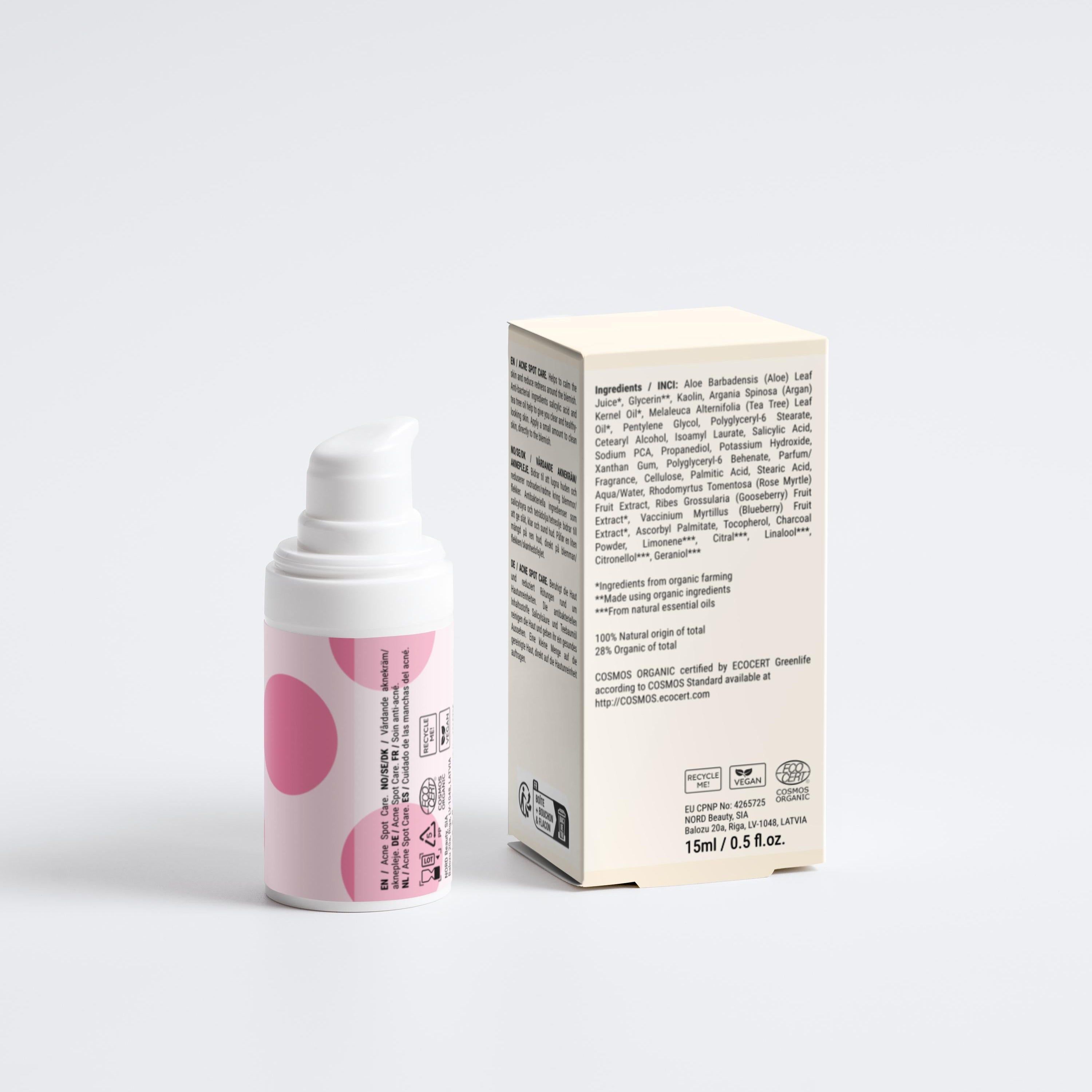 Zero Skin Akne Spot Pflege, Teebaumöl, Salicylsäure, klärend & beruhigend für ölige und unreine Haut