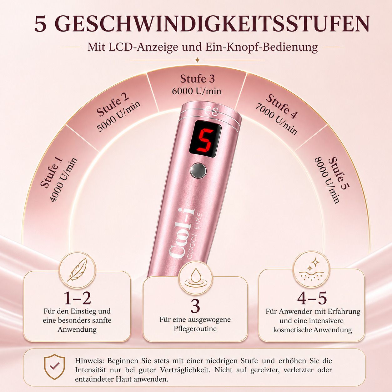 A3 Fusion Pen, neue Generation mit 3 ml Kartusche, einstellbare Abgabe, 5 Stufen & Sicherheitsstopp