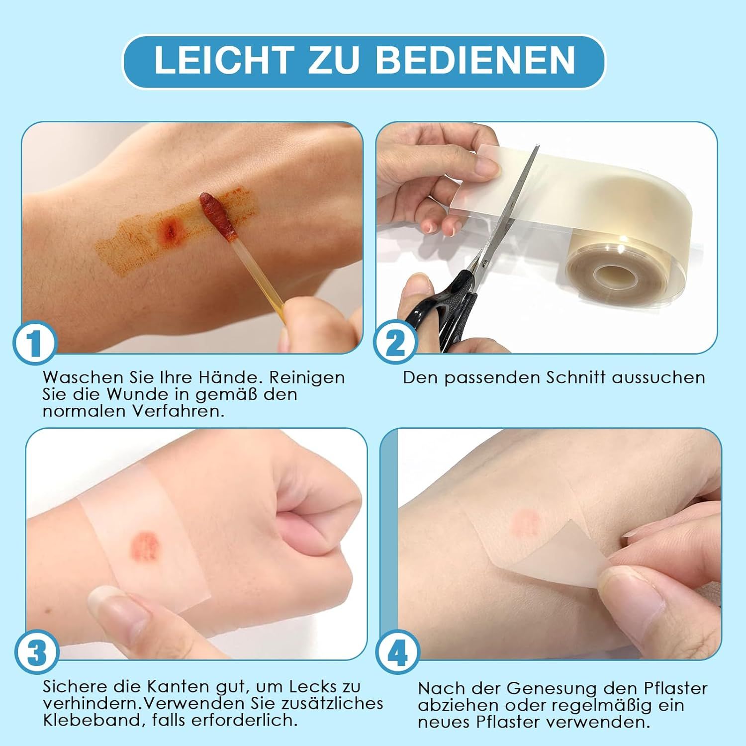 PimpleGuard Hydrocolloid Roll Blasenpflaster Wasserfest