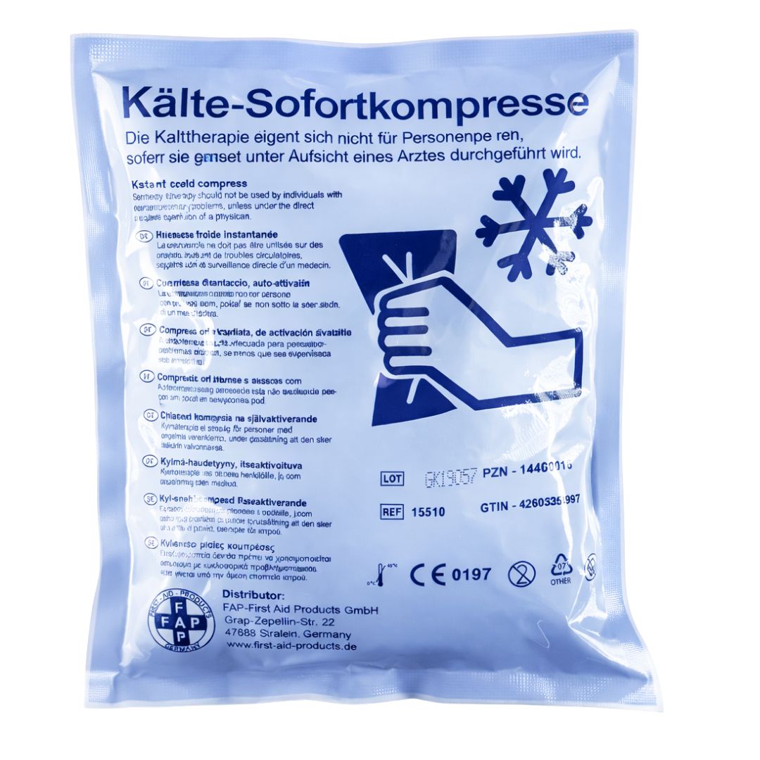 FAP First Aid Products - Kälte-Sofort-Kompresse sofort kühlend & einsatzbereit Einweg 15x17 cm 5 St Packungsmasse