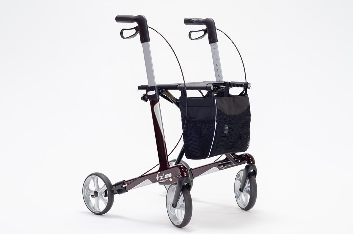 Russka Rollator Vital carbon 54 rubinrot