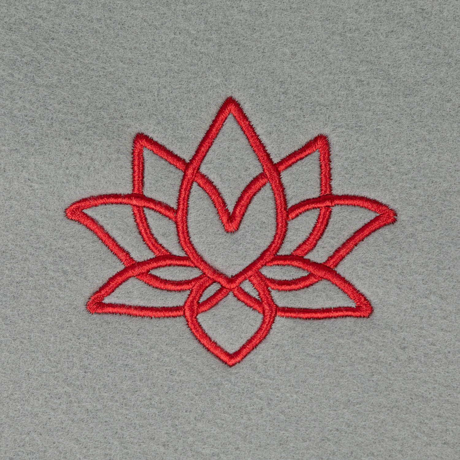 bodhi Yogadecke Asana Blanket, Fleece, GRAU mit farbigem Saum