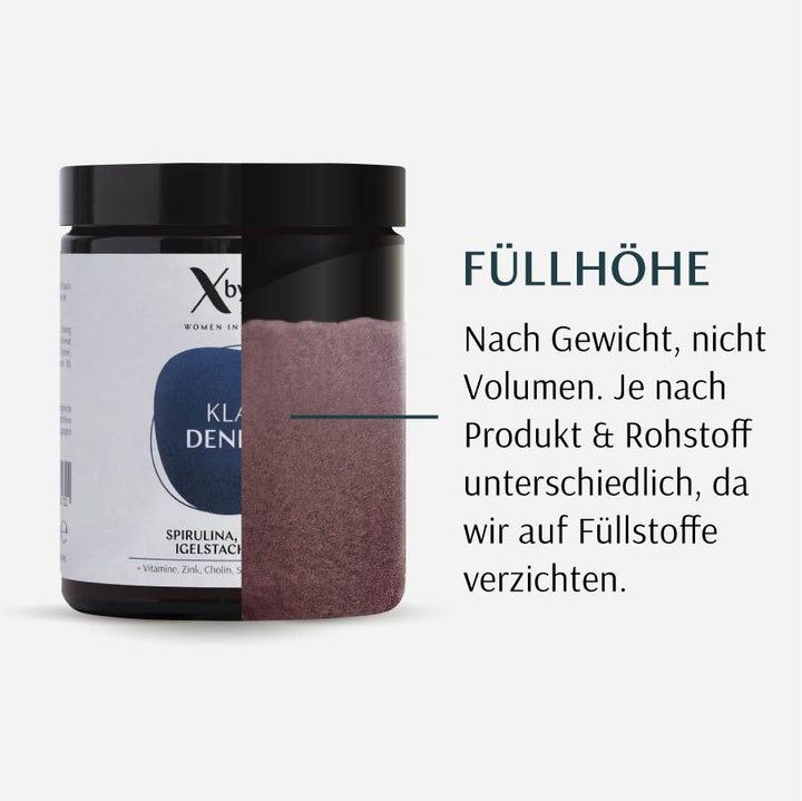 XbyX® Klar Denken - Denkleistung & Konzentration - Ginseng, Igelstachelbart, Spirulina & Cholin