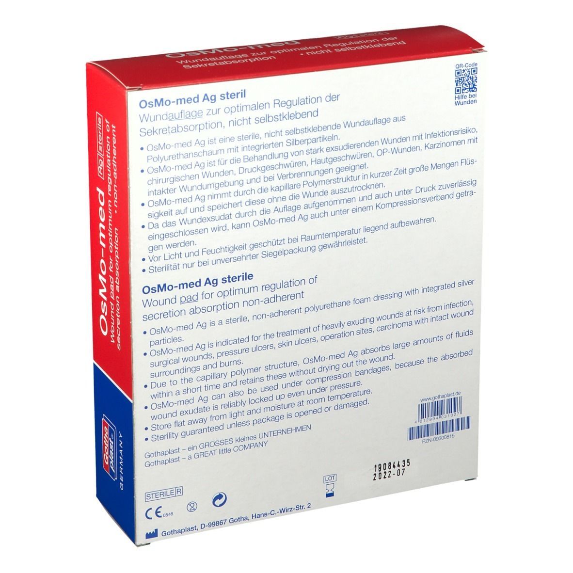 Gothaplast® OsMo-med steril 12 x 10 cm