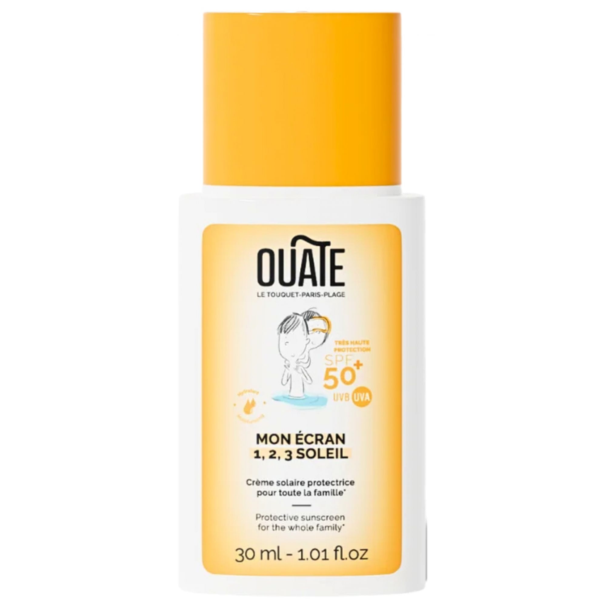 Ouate Mon Écran 1,2,3 Soleil SPF 50+ 9,3x4x2,4 cm