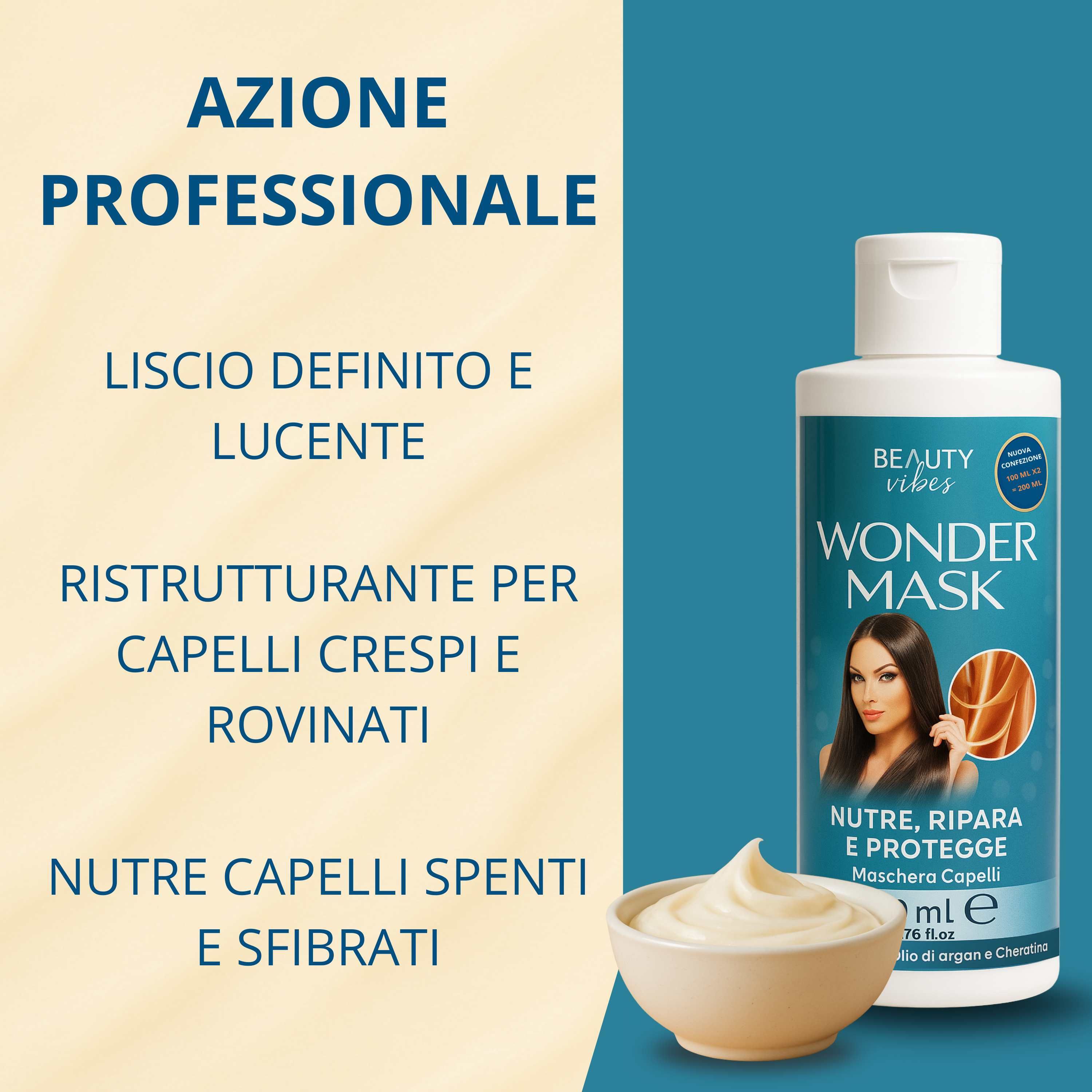 Aloha Labs Wonder Mask - Nährende und Reparierende Haarmaske mit Argan und Keratin