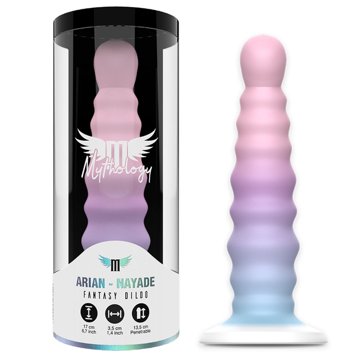 Dildo "Arian Nayade" M | Superflexibel, ergonomisch, starke Saugbasis |  Mythology Fantasy Dildo