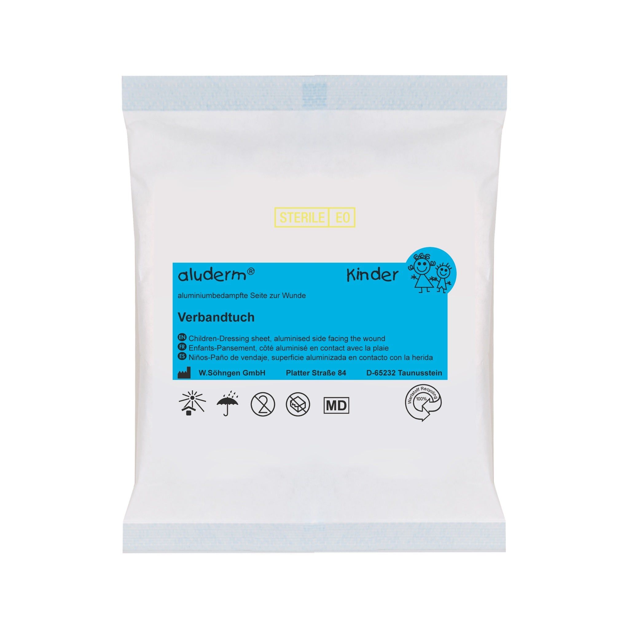 Aluderm Kinder Verbandtuch 25x30 cm 1 St Verband