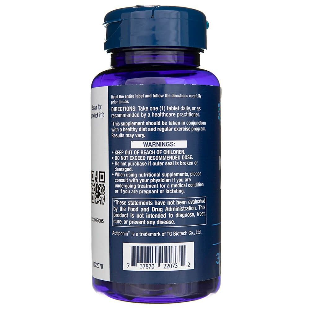 Rückseite der Flasche mit Anwendungshinweisen und Warnungen.