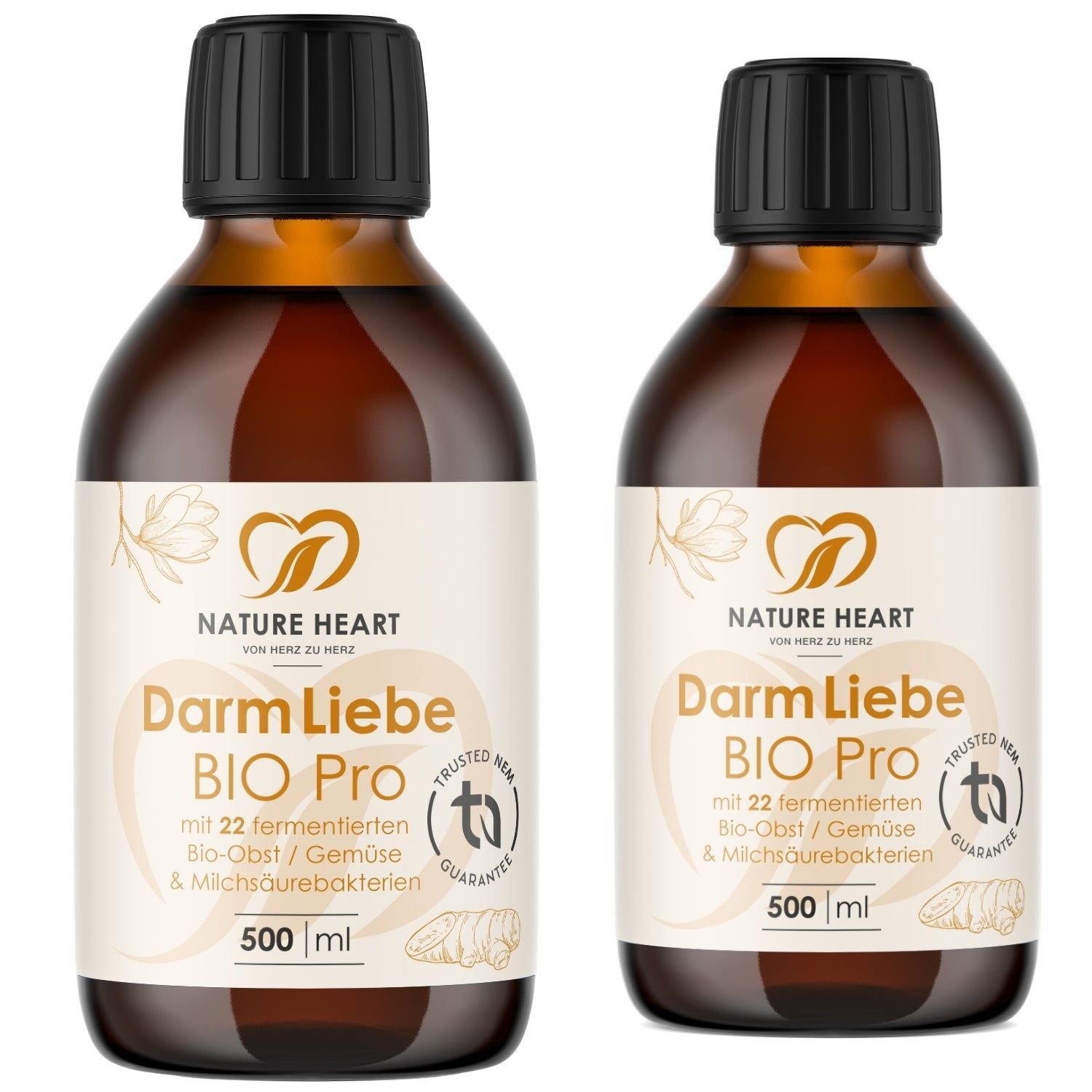 Nature Heart Darm Liebe Bio Pro 2x500 ml Flüssigkeit
