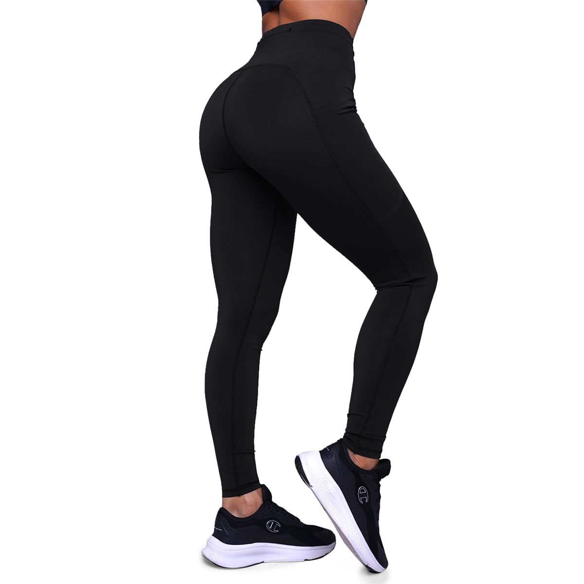 GymBeam Leggings Damen mit Kordelzug und Taschen in Schwarz