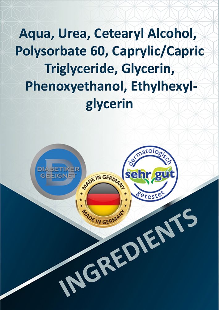 Blueline Pflegecreme 10% Urea Creme für sehr trockene Haut bei Psoriasis oder Neurodermitis