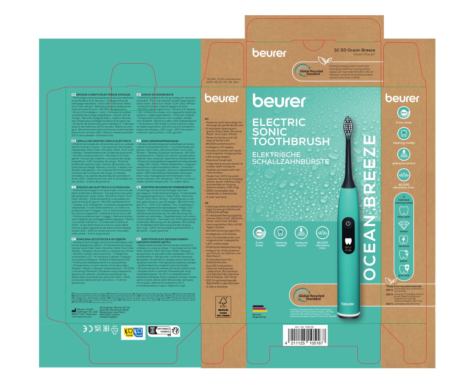 Beurer SC50 SCHALLZAHNBÜRSTE