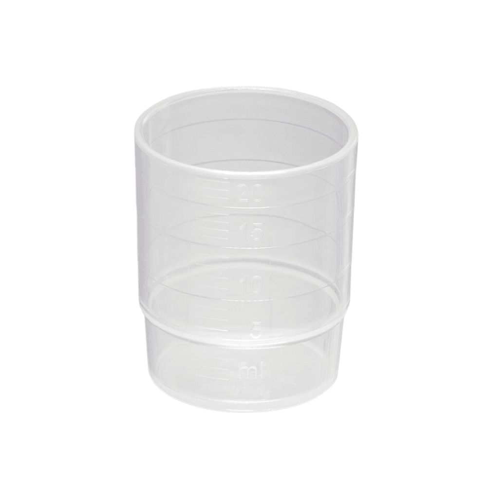 melipul MEHRWEG-Medikamentenbecher stapelbar 25ml 60 farblos-natur St Becher