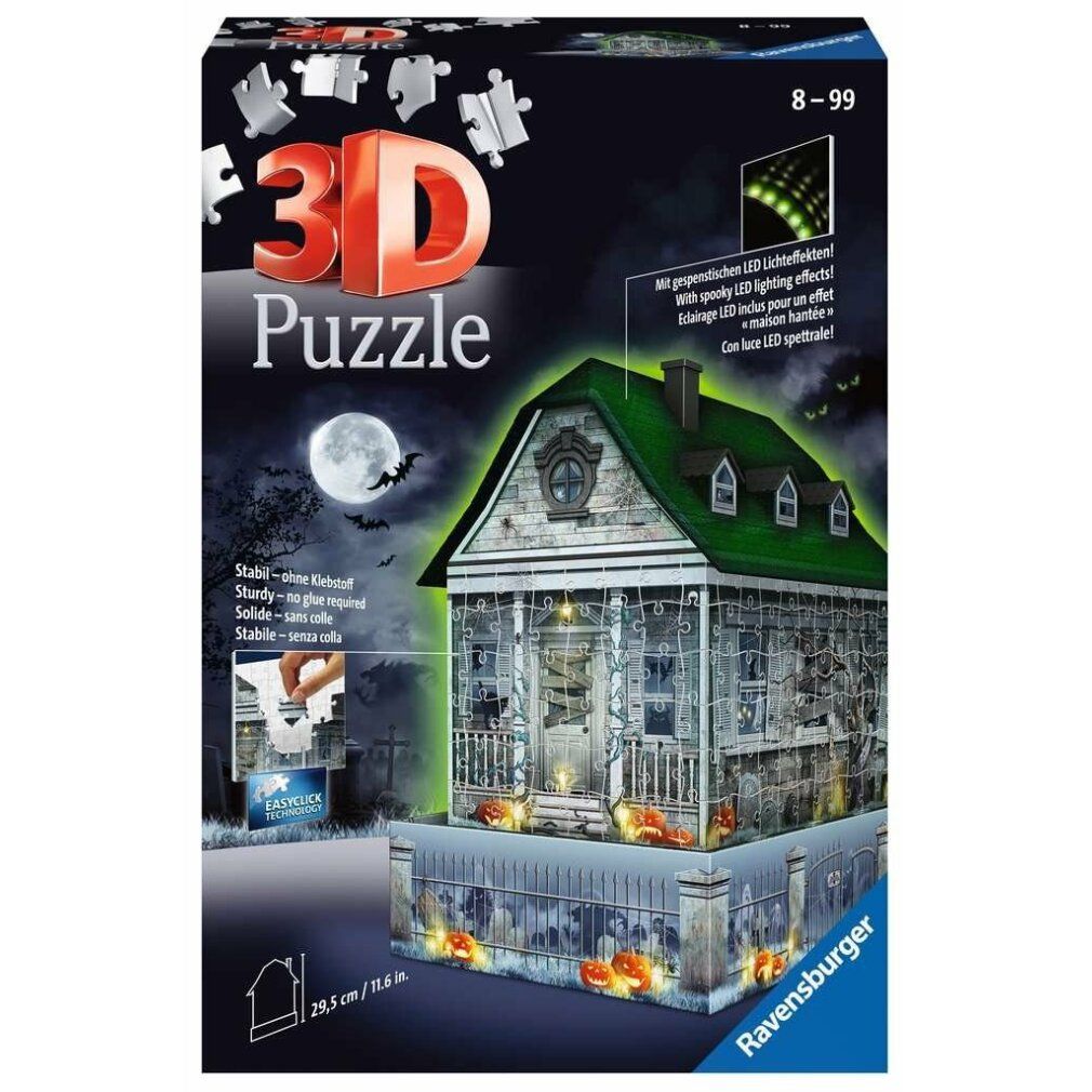 3D Puzzle Gruselhaus bei Nacht