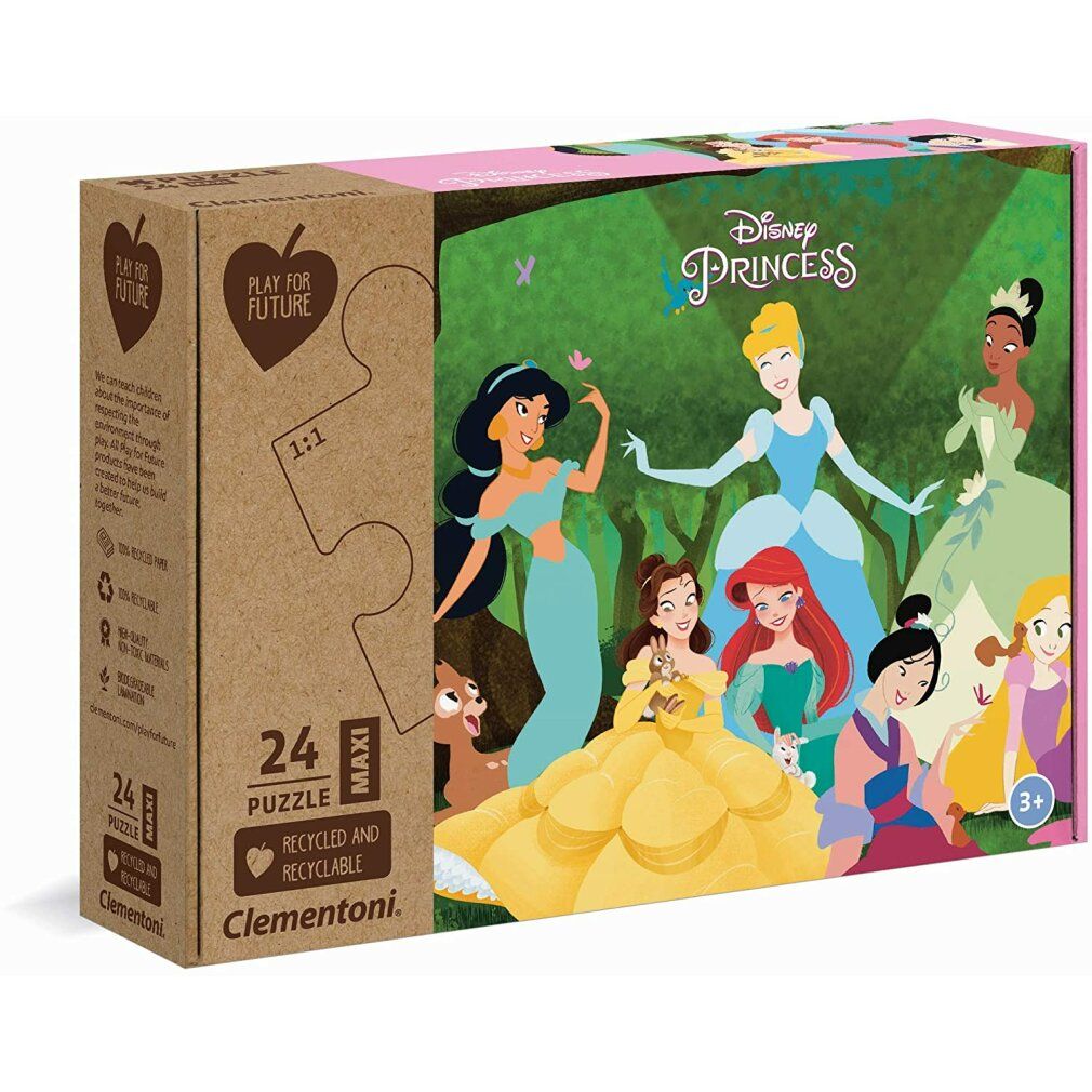 Clementoni 20257 - Princess - 24 Teile Puzzle - Special Series Puzzle - Maxi Play for Future